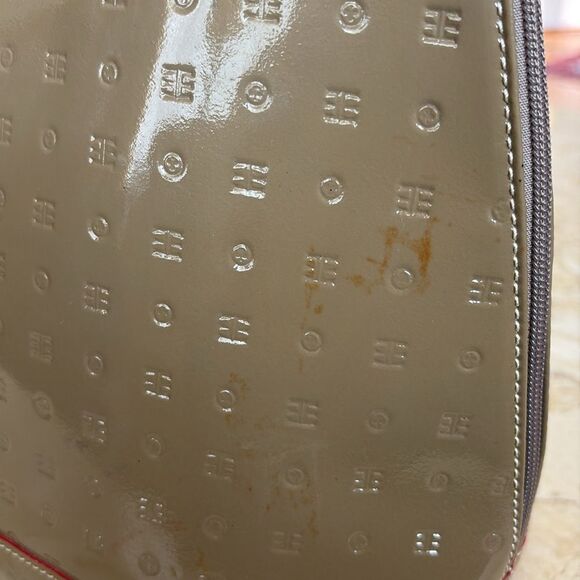 Arcadia Classic Large Alma Style Satchel Patent Leather Monogram Red Accents Bag - Picture 14 of 16